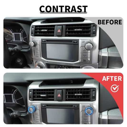 For 2010-2023 4Runner Center Console Audio Switch Button Knob Ring Cover Trim