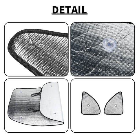 For 2009-2014 Dodge Challenger Car Window Sunshade Visors Full Set UV Block Cover