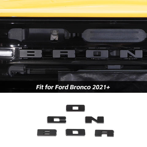 Grille Emblem Letter Overlay Decal Decor Cover Trim For Ford Bronco 2021+ Accessories | CheroCar