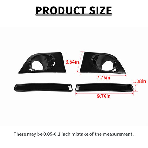 For Ford Mustang 2010-2014 Mustang Front Fog Iight Trim Black