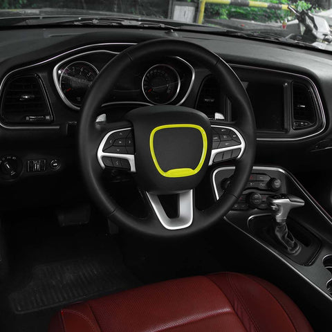 18 x Car Interior Decoration Trim Cover Kits For Dodge Challenger 2015+ Yellow Accessories | CheroCar