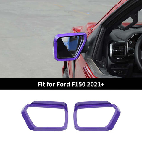 For 2021+ Ford F150 Door Side Rearview Mirror Rain Eyebrow Trim Cover Frame