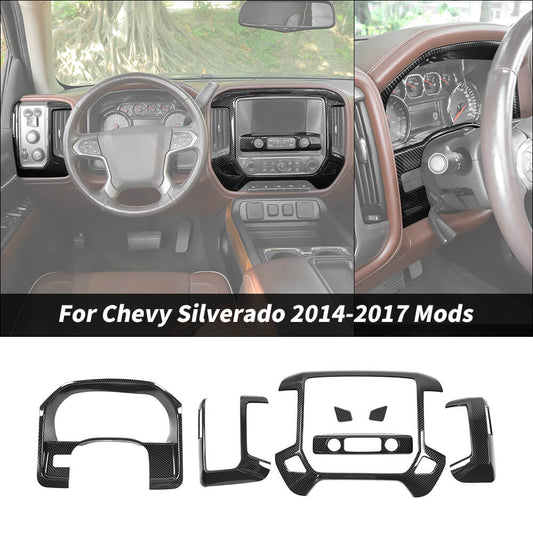 For 2014-2017 Chevy Silverado/GMC Sierra Console Dash Display Meter Cover Trim Kit