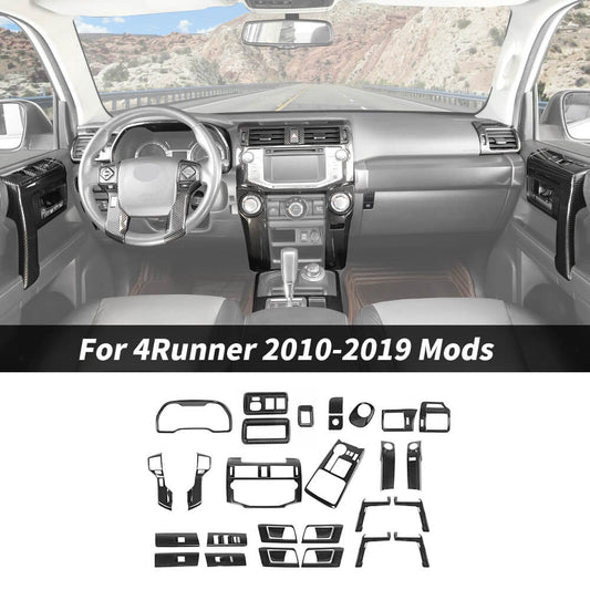 For 2010-2019 4Runner Center Console Steering Wheel Dash Trim Cover Kit