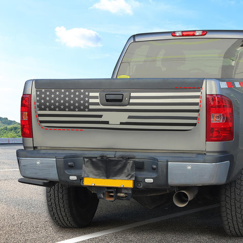 For 2007-2013 Chevy Silverado Rear Trunk Door Tailgate Sticker Trim Cover