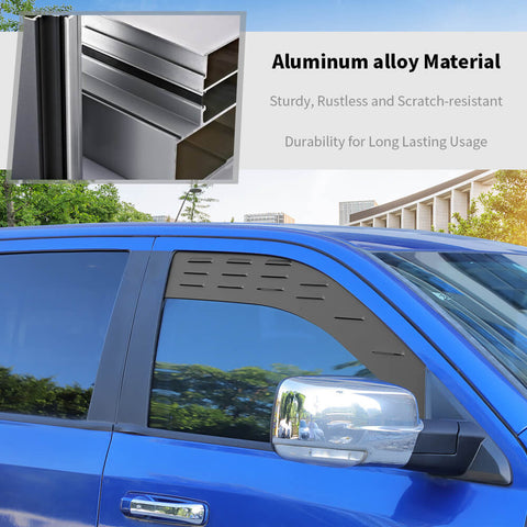 For 2009-2017 Dodge RAM Front Rear Window Glass Louver Ventilation Panel Air Vent Plate