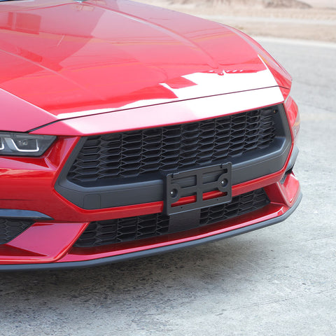 For 2024+ Ford Mustang Front License Plate Bracket Mount Nameplate Holder