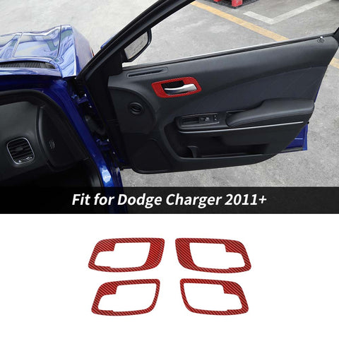 For 2011+ Dodge Charger 4 x Door Handle Bowls Cover Trim Decor Bezels