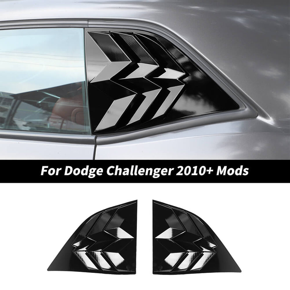 For 2010+ Dodge Challenger Rear Window Blinds Cover Louver Trim