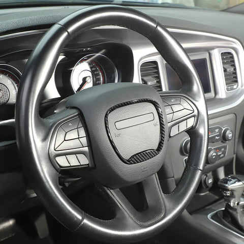 For 2015+ Dodge Challenger Steering Dash Central Console Trim Cover Kit