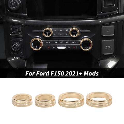 For 2021+ Ford F150 Interior Center Console Air Conditioner Audio Volume Switch Knob Trim