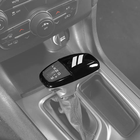 For Dodge 2015+ Charger/Challenger/ 2018+ Durango Interior Gear Shift Knob Decor Cover Trim Black