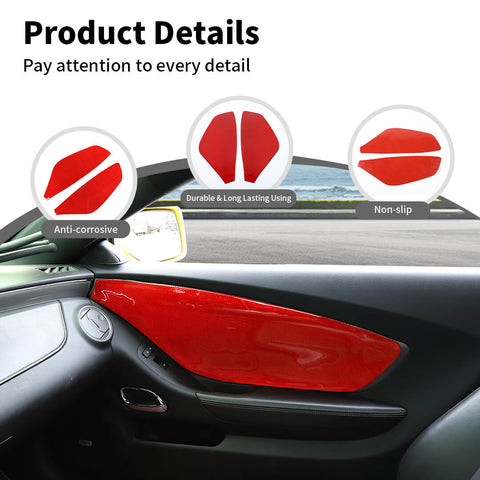 For 2012-2015 Chevy Camaro Front Inner Door Trim Sticker Panel Cover