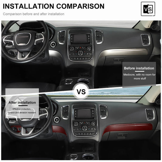 For 2014-2020 Dodge Durango Interior Center Console Dash Set Decor Cover Trims Kit