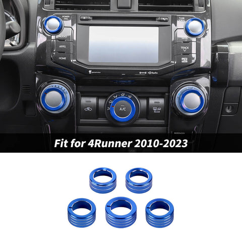 For 2010-2023 Toyota 4Runner Audio Air Conditioner Switch knob Bezel Rings