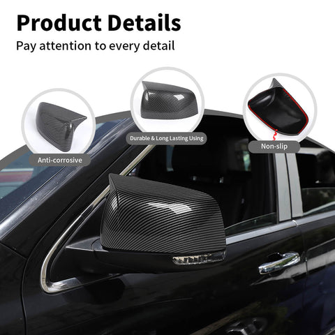 For 2011-2020 Dodge Durango Side Door Rearview Mirror Cover Trim Shell