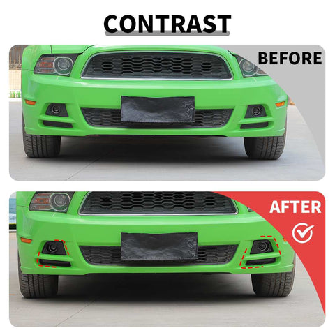 For Ford Mustang 2010-2014 Mustang Front Fog Iight Trim Black