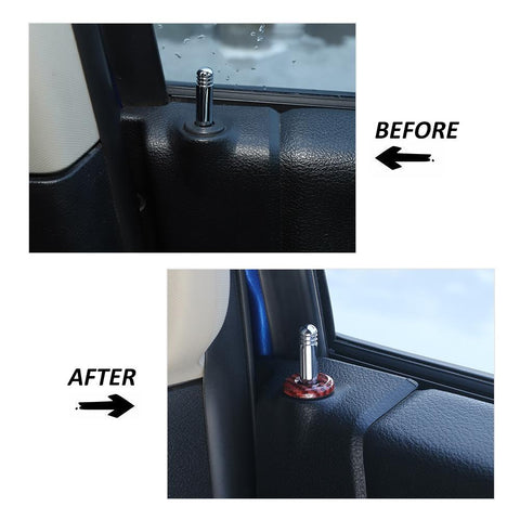 Door Lift Bolt Lock Pin Trim Ring For Dodge Ram 2010+ Accessories | CheroCar