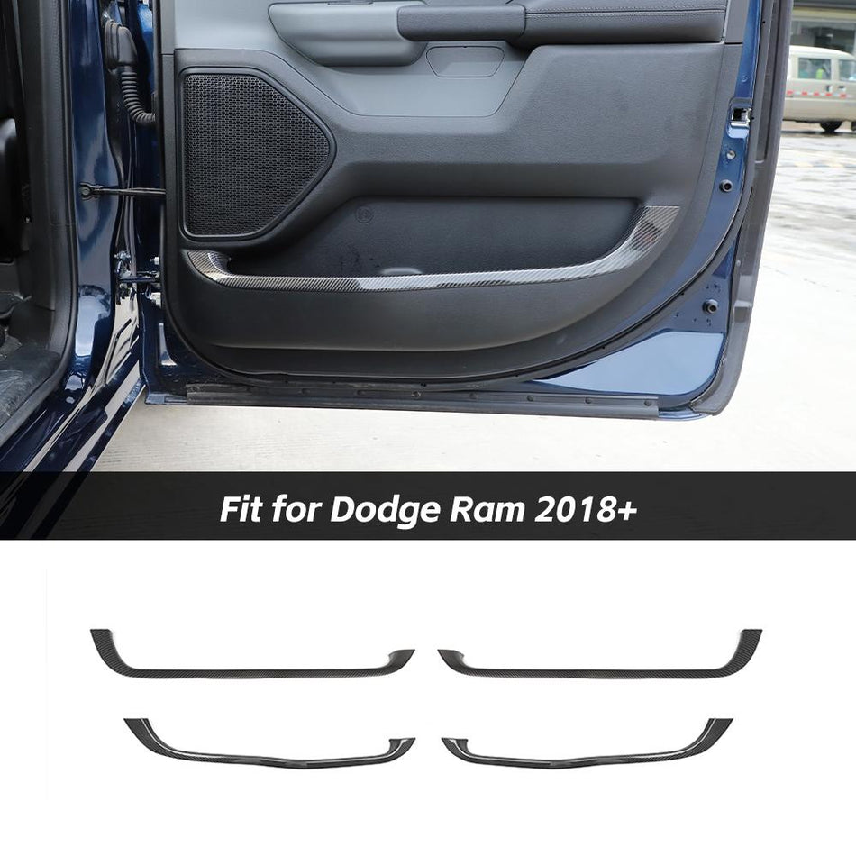 For 2018+ Dodge Ram Front+Rear Door Storage Compartment Trim
