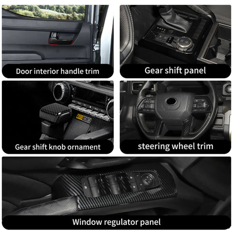 For 2024+ 4Runner Interior Center Console Decoration Cover Trim Kit