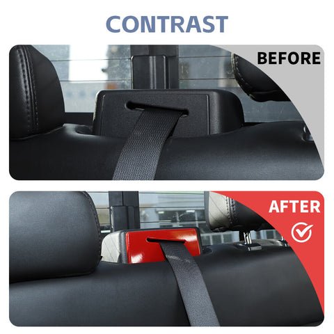 For 2009-2014 Ford F150 Raptor Headrest & Seat Belt Adjustment Cover Trim Decor