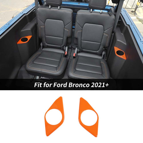 For 2021+ Ford Bronco 2-Door Rear Side Cup Holder Panel Cover Trim Bezels