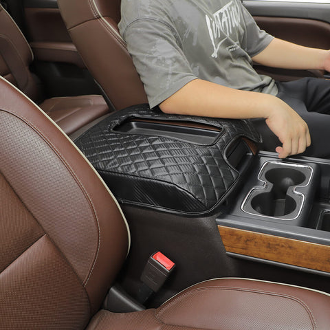 For 2014-2017 Chevy Silverado/GMC Sierra/Suburban/GMC YUKON/Tahoe Console Armrest Box Storage Protector Cover