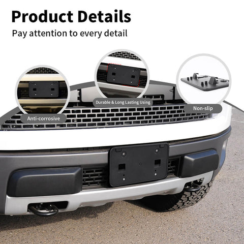 For 2010-2014 Ford F150 SVT Raptor Front Bumper License Plate Mounting Bracket