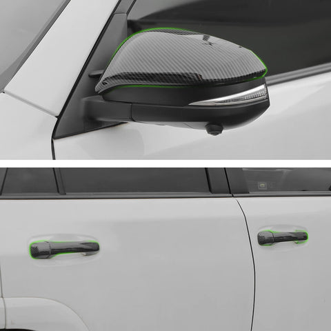 For 2017-2023 4Runner Rearview Mirror Cap Cover Trim Door Handle Shell Cover