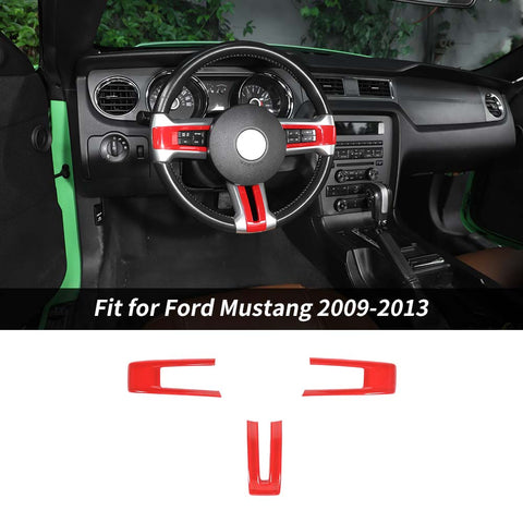 Center Control Steering Wheel Trim Decor For Ford Mustang 2009-2013 Accessories | CheroCar