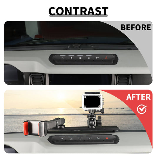 For 2021+ Ford Bronco Central Dash Slide Expansion Phone Holder Bracket Mount