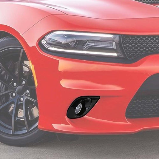 Front Fog Light Lamp Trim Ring Cover Decor For Dodge Charger 2015+ Accessories | CheroCar