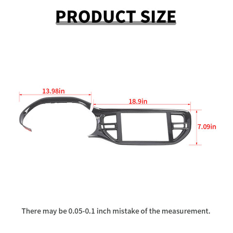 For 2022+ Dodge Durango Interior Center Console Navigation Panel Trim Cover