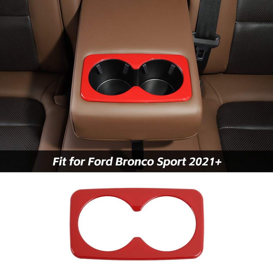 For 2021+ Ford Bronco Sport Rear Armrest Box Cup Holder Cover Trim