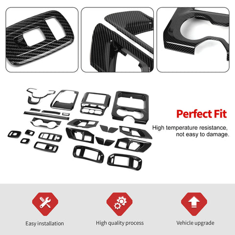 For 2018+ Dodge Ram 1500 27x Interior Decoration Kit Trim Cover