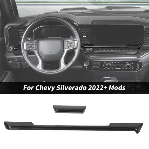 For 2022+ Chevy Silverado Interior Center Console Dash Panel Trim Overlay