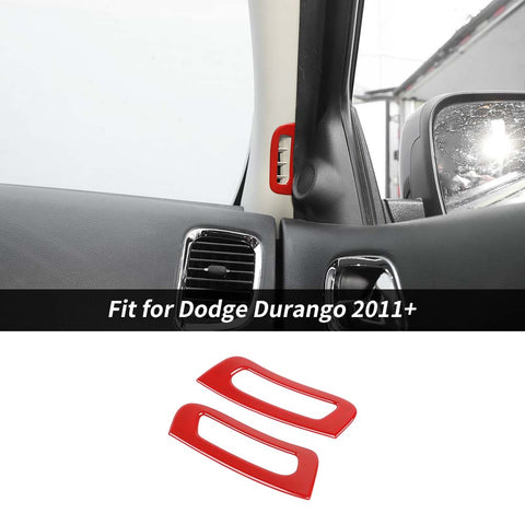 Car Front A-Pillar Air Vent Decorative Cover Trim Bezels For Dodge Durango 2011+ Accessories | CheroCar