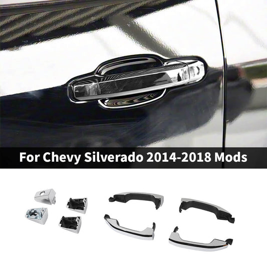For 2014-2018 Chevy Silverado/Tahoe/GMC-YUKON/SIERRA Exterior Original Car Door Handle Shell Accessories (4 pcs)