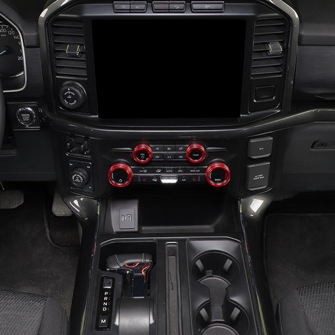 For 2021+ Ford F150 Interior Center Console Air Conditioner Audio Volume Switch Knob Trim