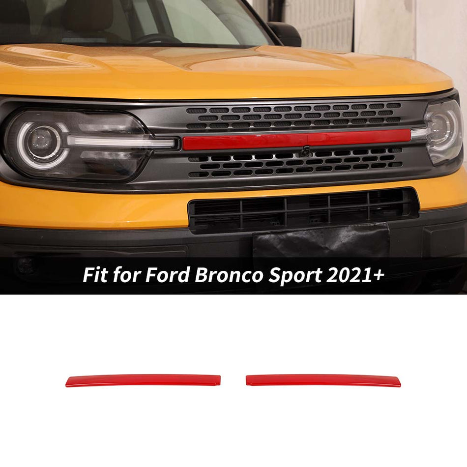 For 2021+ Ford Bronco Sport Front Grille Grill Inserts Cover Trim Strips