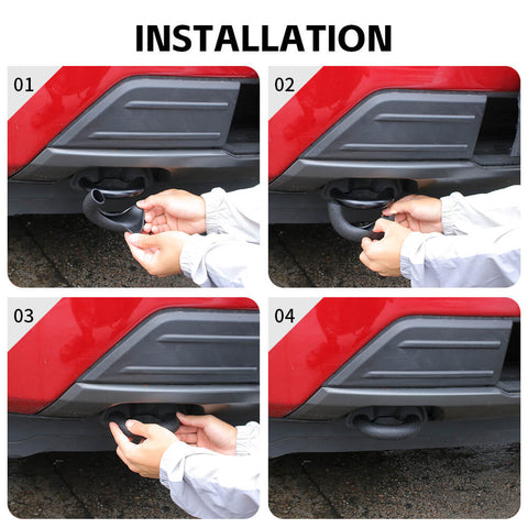 For 2009+ Ford F150 Front Bumper Track Tow Hook Trailer Trim Protect Cover