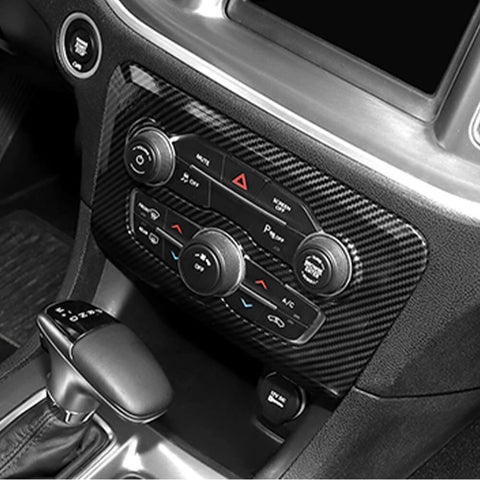 For 2015+ Dodge Charger Center Console Steering Wheel Dash Panel Cover Trim Kit