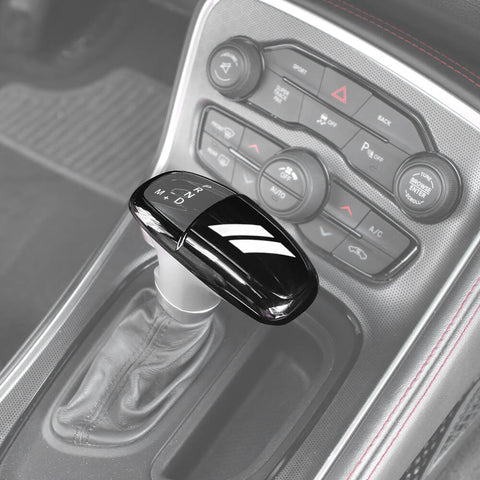 For Dodge 2015+ Charger/Challenger/ 2018+ Durango Interior Gear Shift Knob Decor Cover Trim Black