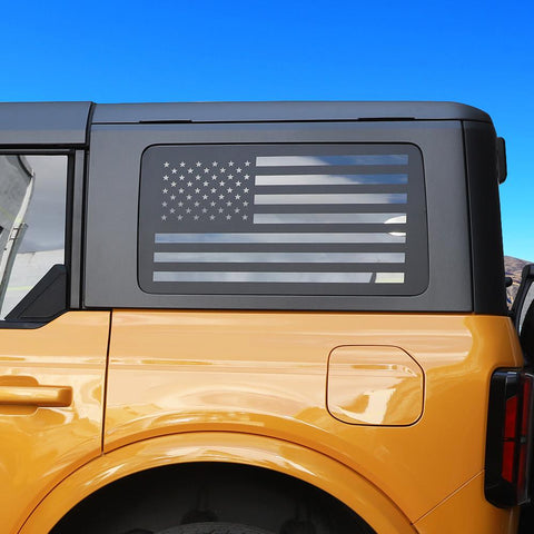 Rear Window Decor Sticker Trim Decals For Ford Bronco 2021+ US Flag Accessories | CheroCar