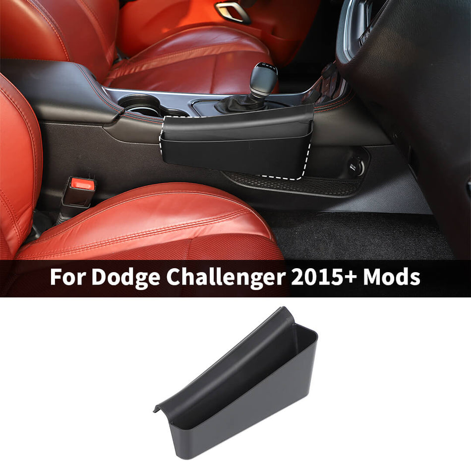 For 2015+ Dodge Challenger Central Gear Shift Storage Box Organizer Tray Accessories