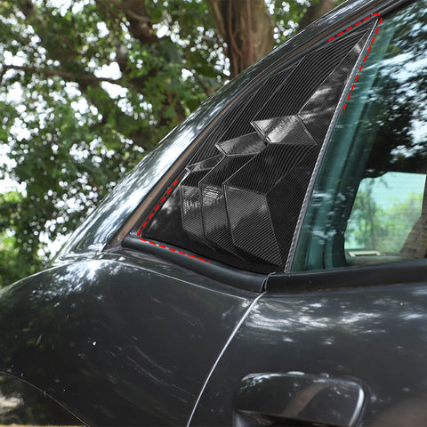 For 2010+ Dodge Challenger Rear Window Blinds Cover LouverTrim