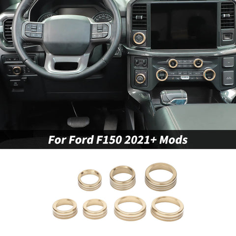For 2021+ Ford F 150 Air Conditioner Headlight 4WD Trailer Switch Knob Tring Ring Kit