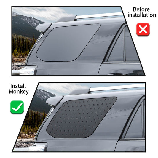 For 2010-2023 Toyota 4Runner Rear Triangular Window Glass Plate Trim Decor Cover Bezels