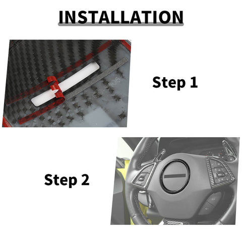 For 2017+ Chevrolet Camaro Steering Wheel Central Ring Trim Decor Cover