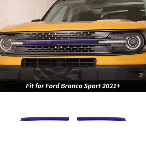 Front Grille Grill Inserts Cover Trim Strips For Ford Bronco Sport 2021+ Accessories | CheroCar